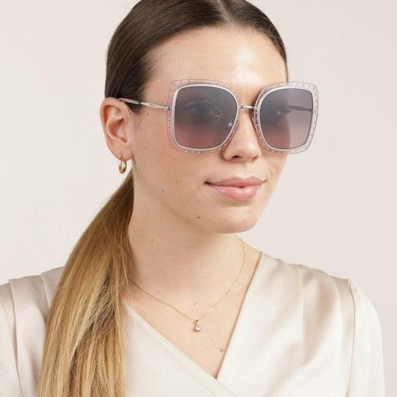 ?  Jimmy Choo DANY/S KTS Sunglasses Palladium Lilac Violet Square Women main image 7